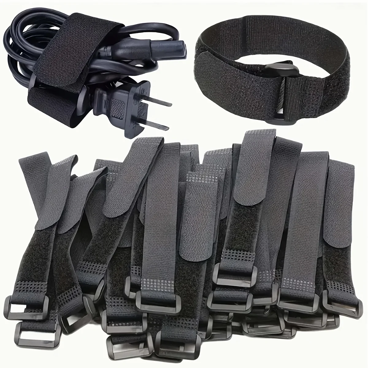 10 قطع/مجموعة أشرطة تثبيت سريعة وربطات كابلات! شريط ربط بخطاف وحلقة مناسب للحفاظ على الكابلات أنيق ونظام #5