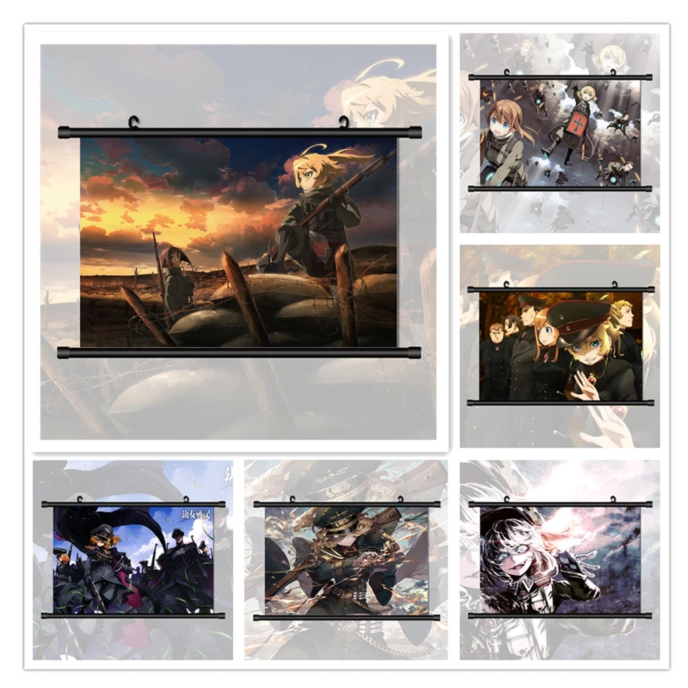 Wall Decor Room Decor Pictures Youjo Senki Saga of Tanya The Evil Tanya Degurechaff Anime Poster Canvas Painting Wall Art Prints