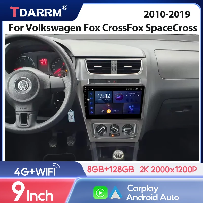

TDARRM для Volkswagen Fox CrossFox SpaceCross 2010-2019 автомобильный радиоприемник мультимедийный видеоплеер навигация GPS Android Carplay