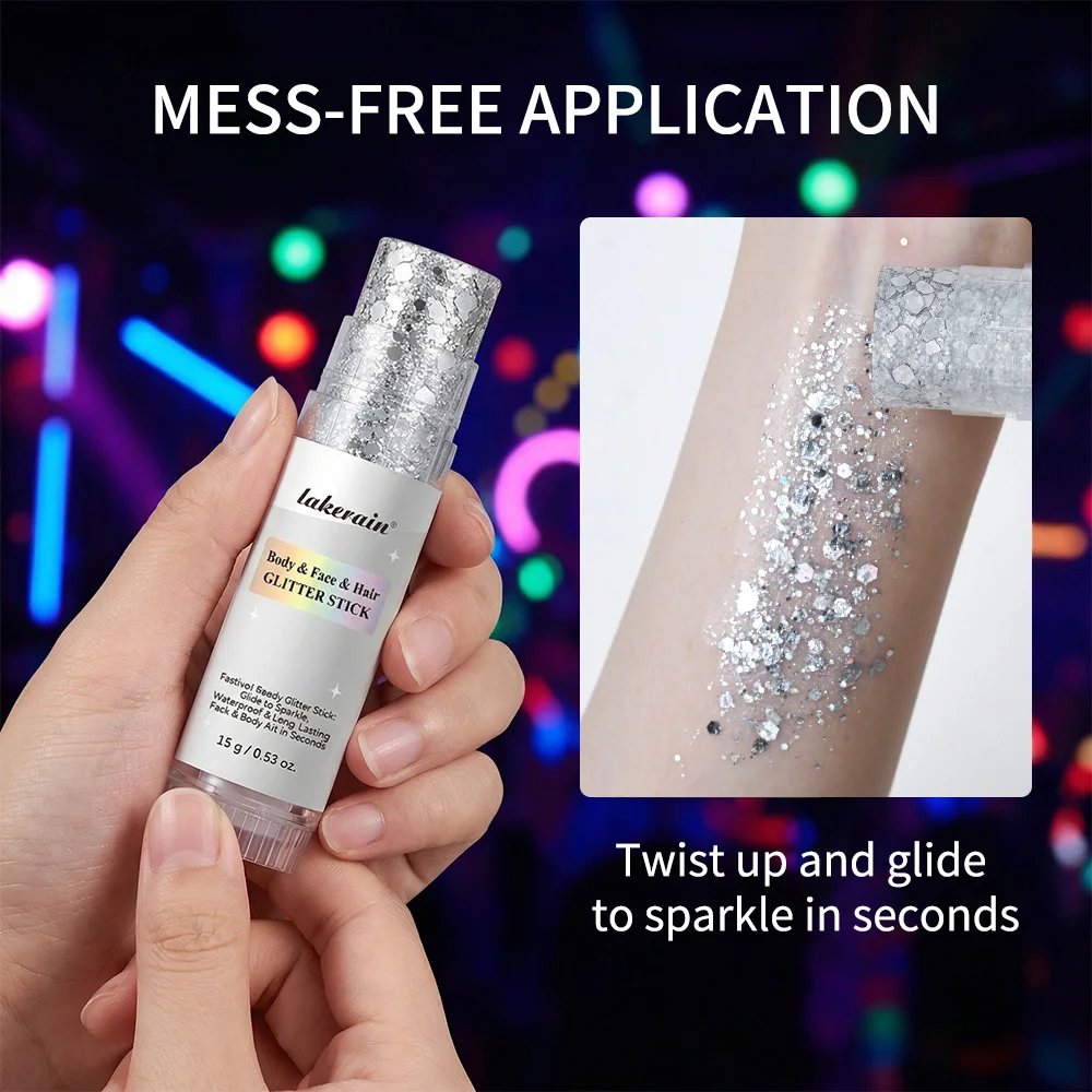 Picture 6: Body Glitter Sequin Stick Rich Sparkling Glitter Long-Lasting Dazzling Gel Texture Waterproof Smudge-Proof Party Stage Makeup