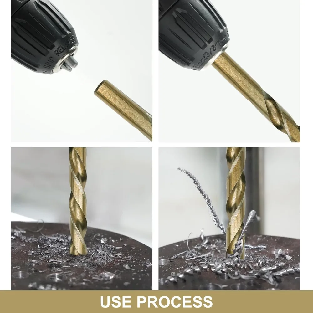 ชุดดอกสว่านเหล็กความเร็วสูงโคบอลต์ 115 ชิ้นสำหรับโลหะ เหล็กหล่อ และสแตนเลส