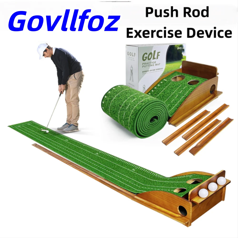 Professional Portable Perfect Practice Golf Putting Mat with Ball Return Practice Putting Office Outdoor and Indoor Training Aid