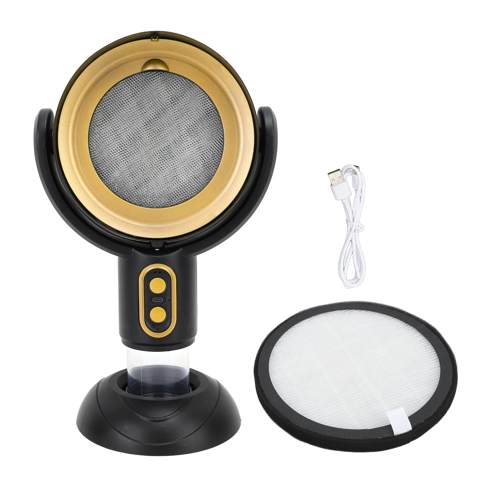 Cappa Da Cucina Portatile A Batteria Ricaricabile USB – Mini Aspiratore Da Tavolo Con 2 Velocità, Batteria 3000 MAh, Potenza 1200Pa, Ideale Per Camper, Barbecue E Cucine Piccole (colore Oro)