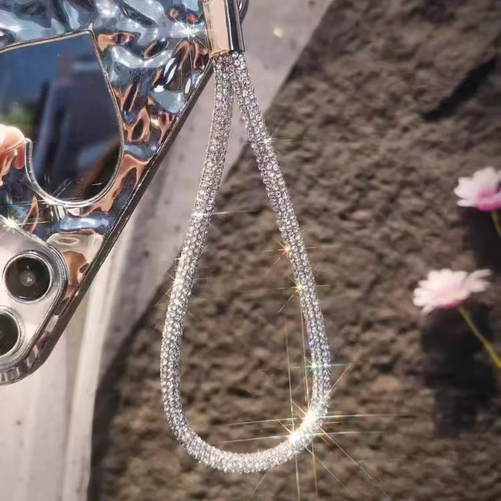 

Роскошные ремни на запястье с кристаллами для мобильного телефона, блестящий ремешок для телефона со стразами, брелок, подвесной анти-потерянный веревочный ремешок для мобильного телефона