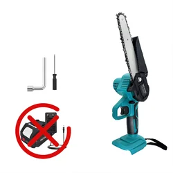 Mini 6 Inch Cordless Electric Chain Saw Wood Cutter Garden Tree Logging Saw Power Tools Fit For Makita 18V Battery (No Battery)