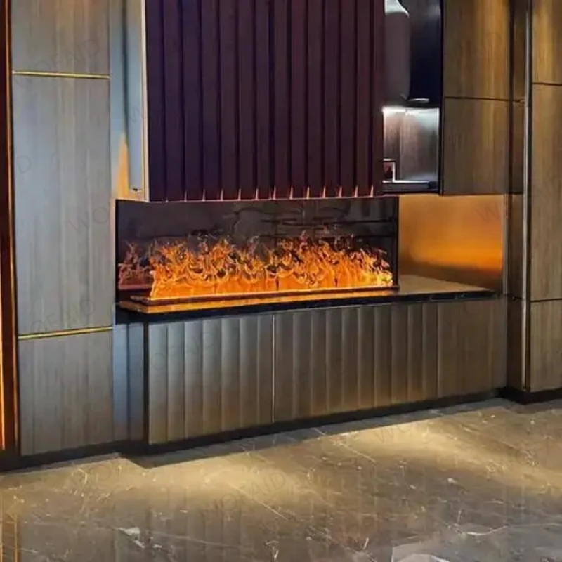

5 Years Warranty 3D Water Steam Fire Vapor Linear Ventless Realistic Electric Fireplace Colorful LED Flame adjust Fire Place