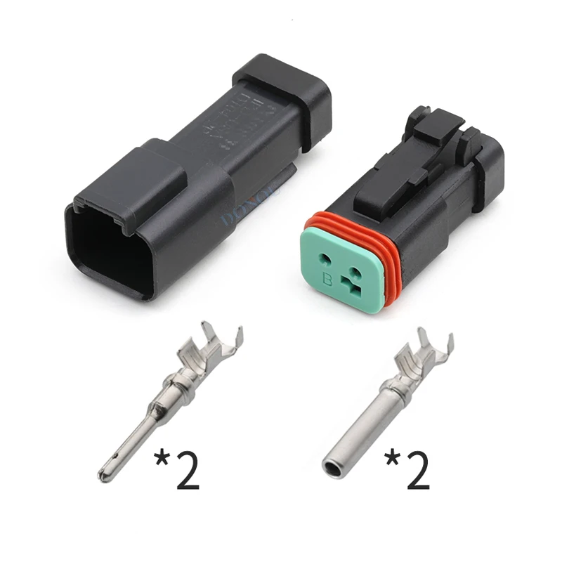 1set 2pin DT04-2P/DT06-2S-E005 suitable for male female wiring harnesses of LED lamp plugs for construction machinery excava