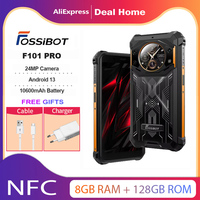 Fossibot F101Pro Rugged Smartphone 15GB+128GB Android 13 IP68 Waterproof Mobile Phone 10600mAh NFC Cell Phone Global Version