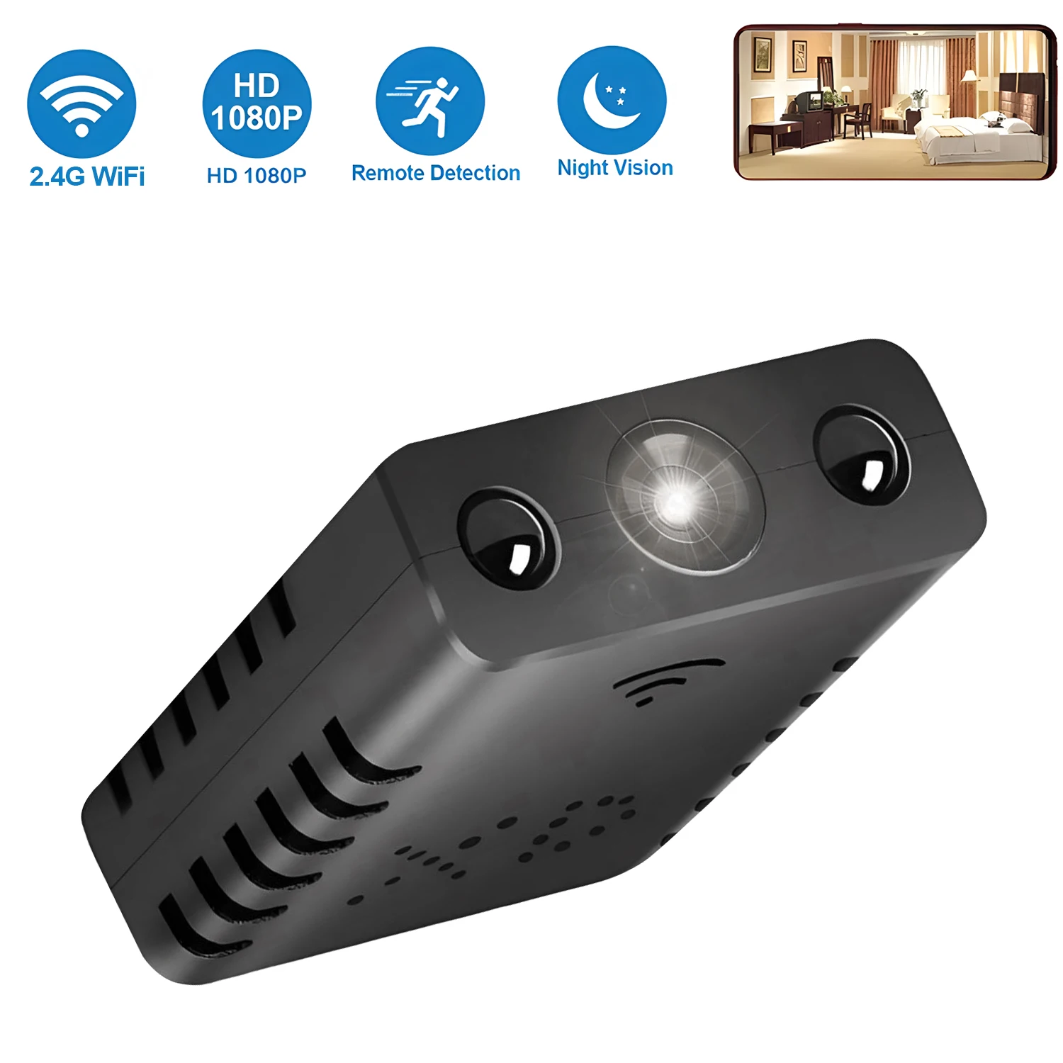 كاميرا صغيرة XD أصغر كاميرا فيديو عالية الدقة 1080 بكسل لأمن المنزل بالأشعة تحت الحمراء للرؤية الليلية كاميرا صغيرة DV DVR كشف الحركة #4