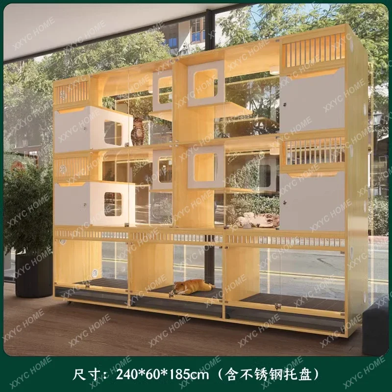 

TTPet Cabinet: Индивидуальный вольер-витрина для собак из массива дерева, вилла для собак, витрина для зоомагазина, демонстрационный шкаф для собак