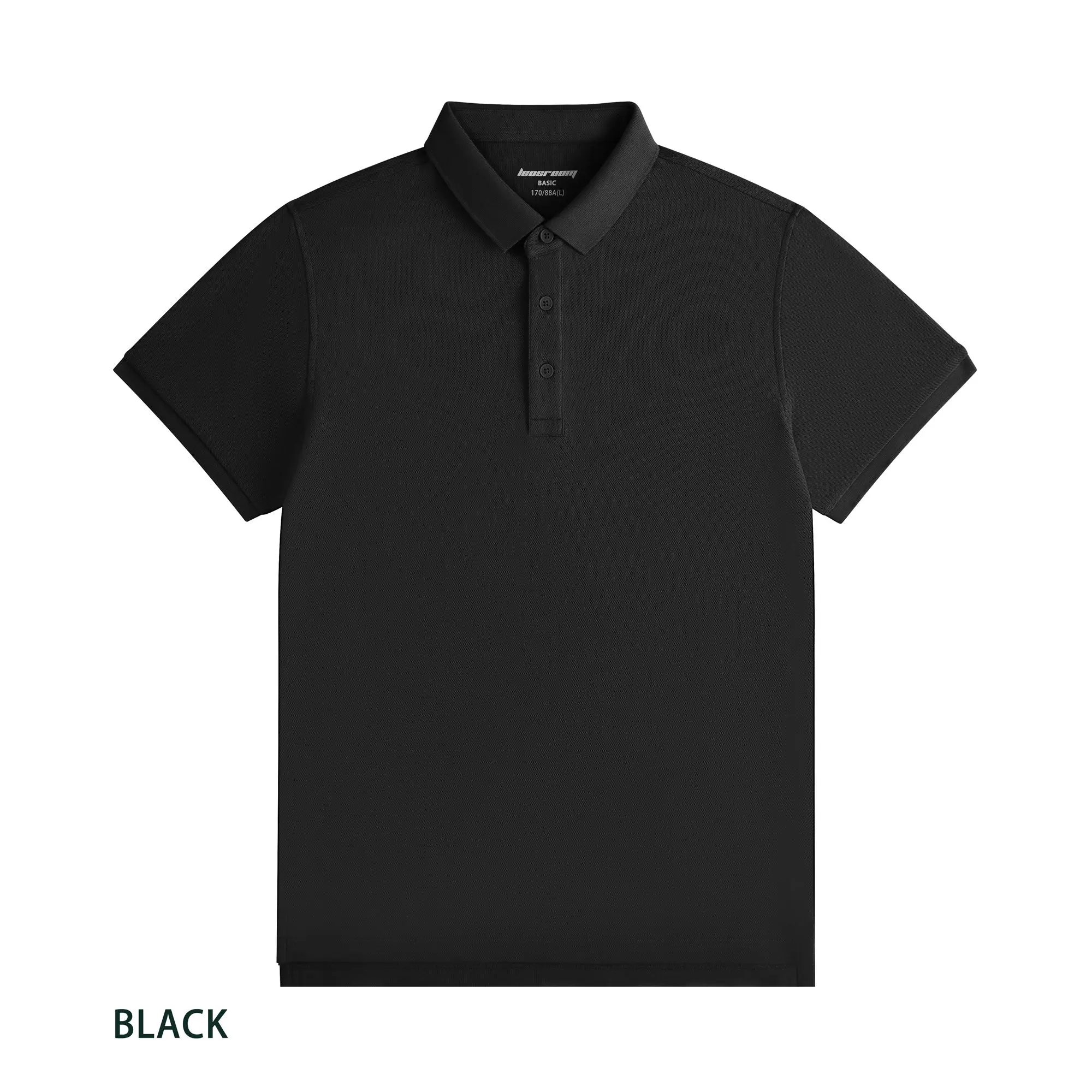 Polo Shirt Men's and Women's Short-sleeved T-shirt Lapel Black Trendy Retro Summer Solid Color Short-sleeved Top