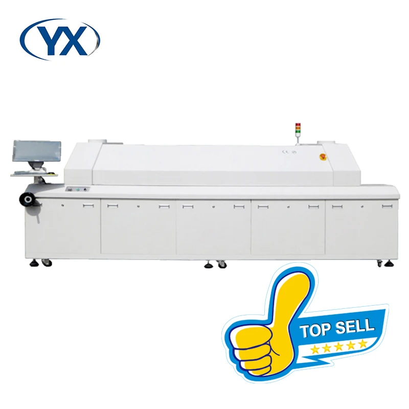 High Performance Automatic SMT YX1635 2900mm 300℃ Reflow Oven 8+8 Temperature PCB Pick and Place Machine Electronic Machine