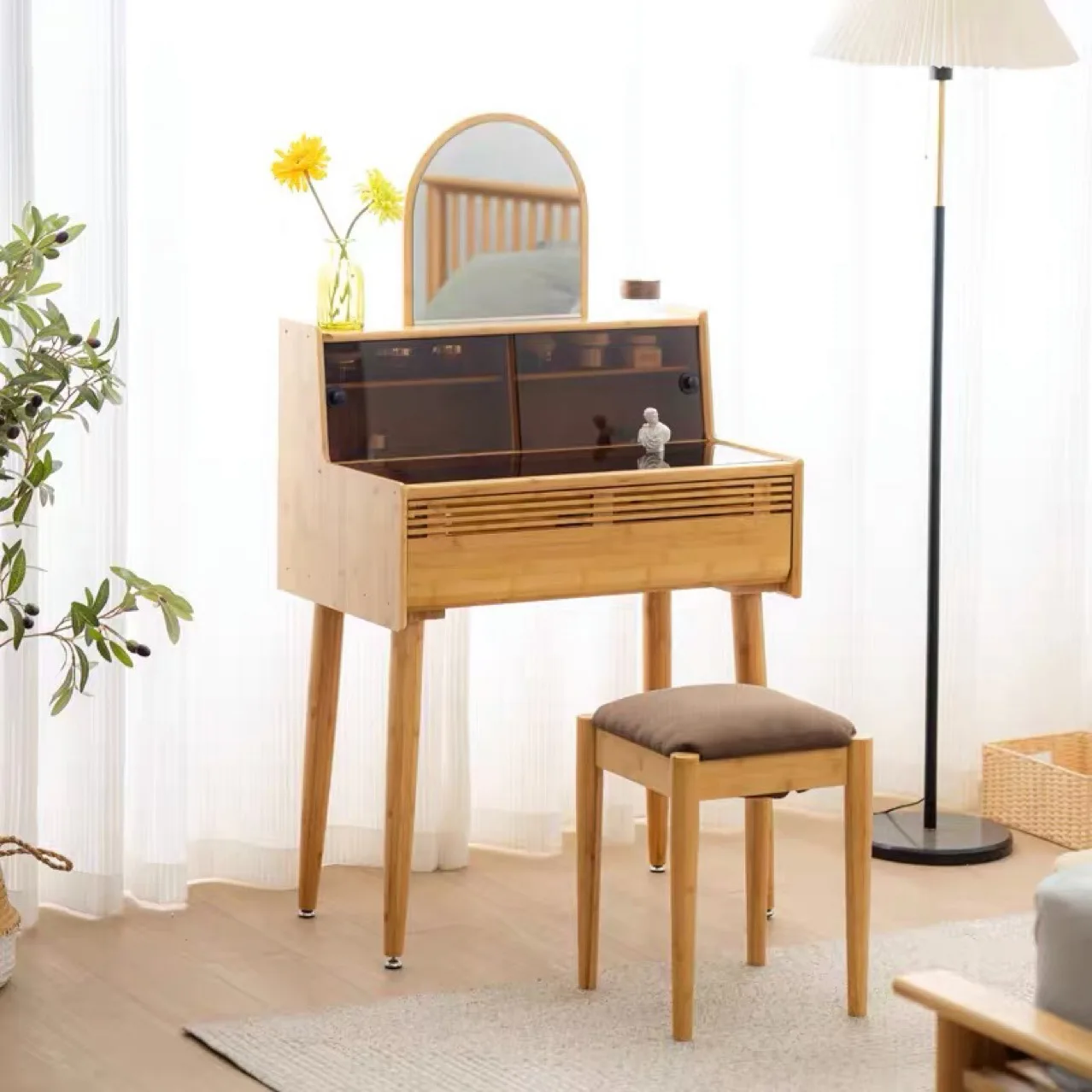 رف من الخشب الصلب متعدد الوظائف لغرفة النوم وغرفة الدراسة وخزانة الملابس #4