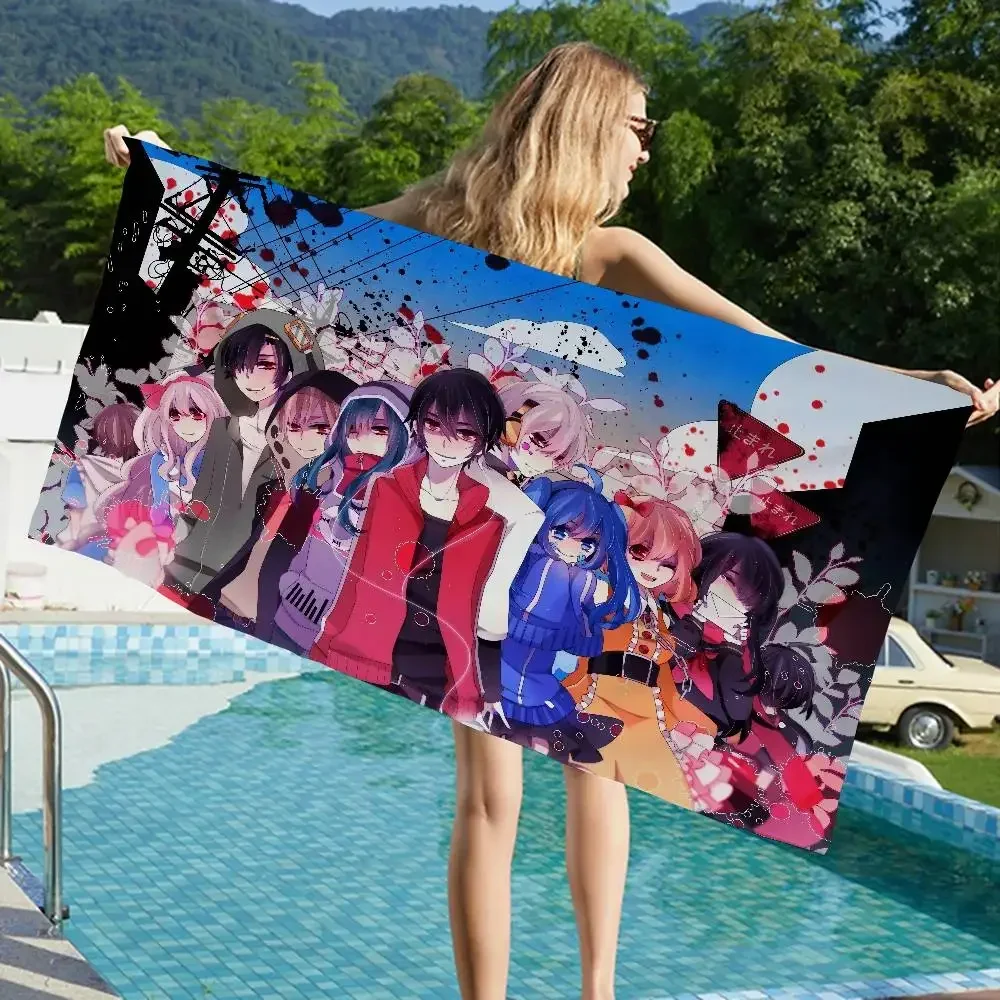 Music Project K-Kagerou P-Project Microfiber Blanket Quick Drying Beach Towels Printing Super Absorbent Pool Towel Blanket