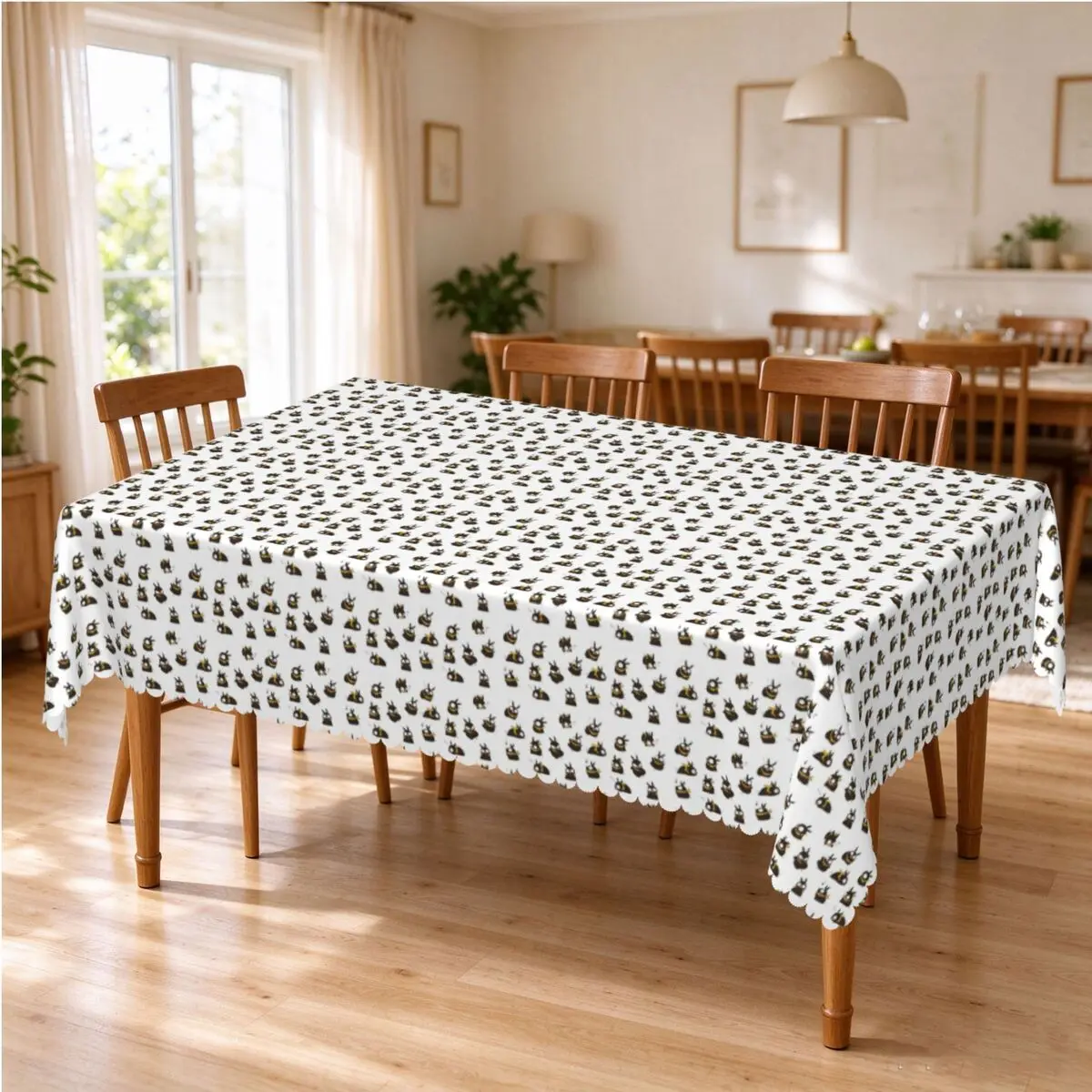 Kanji Ranma Anime Manga Tablecloth Restaurant Kitchen Rectangular Tablecloth Festival Decorations Outdoor Dining Table Cover