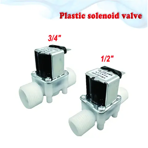 Électrovanne à filetage mâle AC 220V 110V DC 12V 24V 1/2 "3/4", vanne de contrôle de l'eau, interrupteur de contrôleur normalement fermé et normalement ouvert