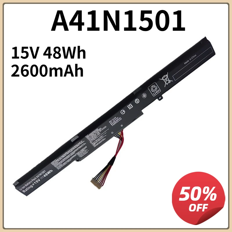 

A41N1501 Аккумулятор для ноутбука ASUS GL752JW GL752 GL752VL GL752VW N552 N552V N552VW N752 N752V N752VW N752VX A41LK9H