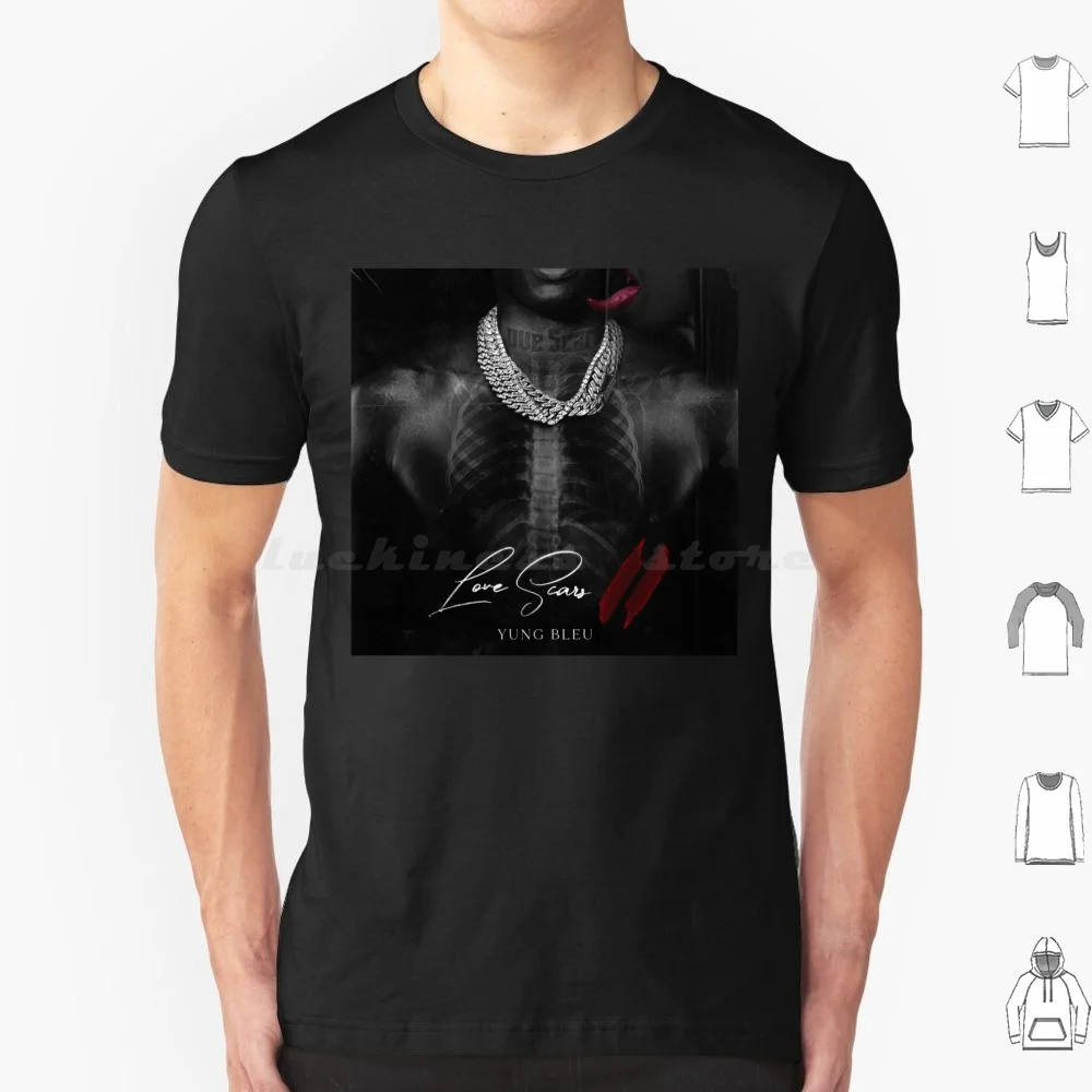 Love Scars 2 T Shirt Cotton Men Women DIY Print Love Scars Yung Bleu Tour Album Love Scars 2 Concert Show Tracklist