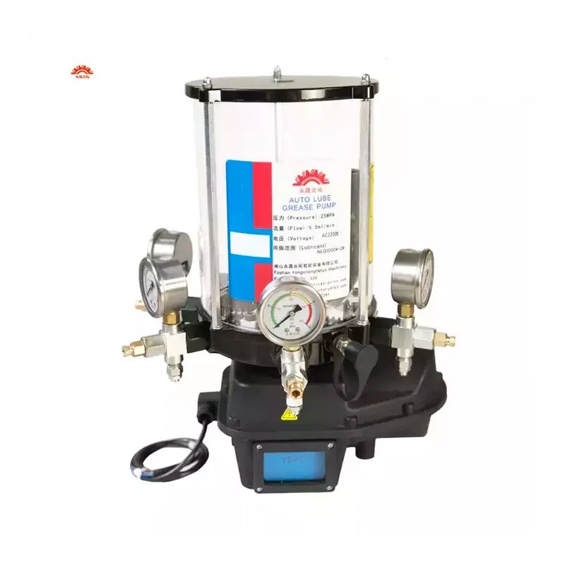 24v 220v 4l 5 Outlet PLC Electric 000-2# Grease Pump Central Greasing Station for Engineering Mixer Progressive Lubrication