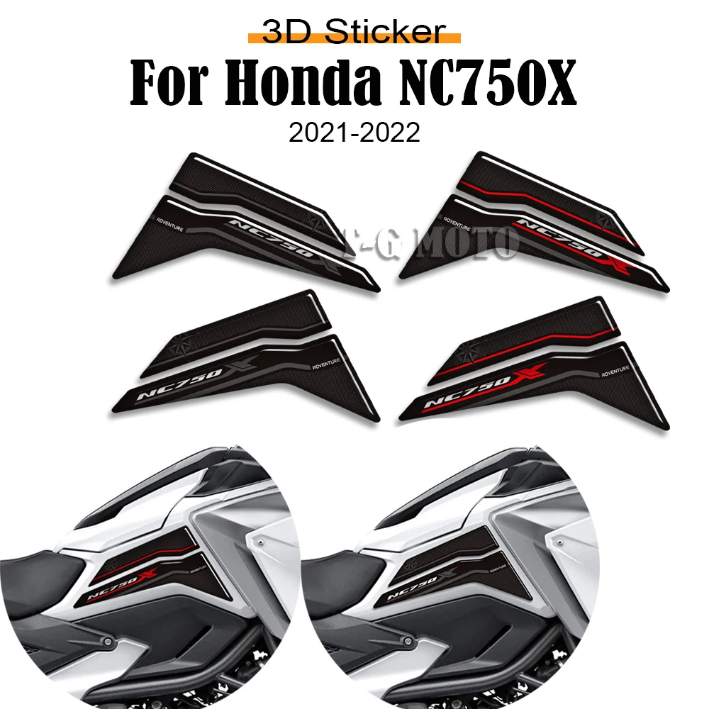 

3D Epoxy Resin Tank Grips For Honda NC750X NC 750 X 750X 2021 2022 Motorcycle Anti-Slip Knee Pads Protection Decals Kit