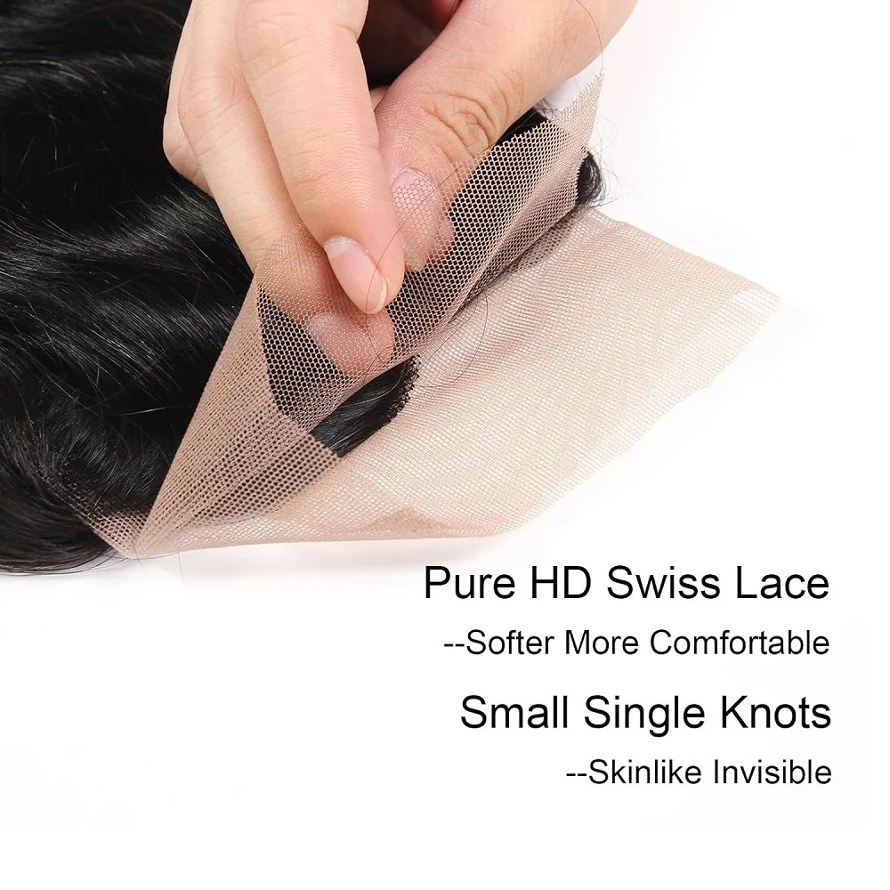 ストレート人毛束、13×4 HDレースフロント付き、100%人毛エクステ、ブラジリアンウィーブ、未処理人毛、ナチュラルカラー