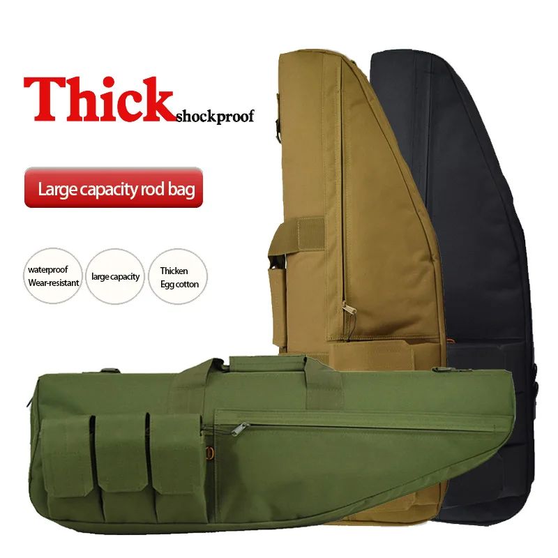 Bolsa de pistola táctica de 70cm / 98cm/118cm, funda de transporte de alta resistencia para Rifle, escopeta, bolsa de hombro para pistola de caza al aire libre, funda de Rifle CS