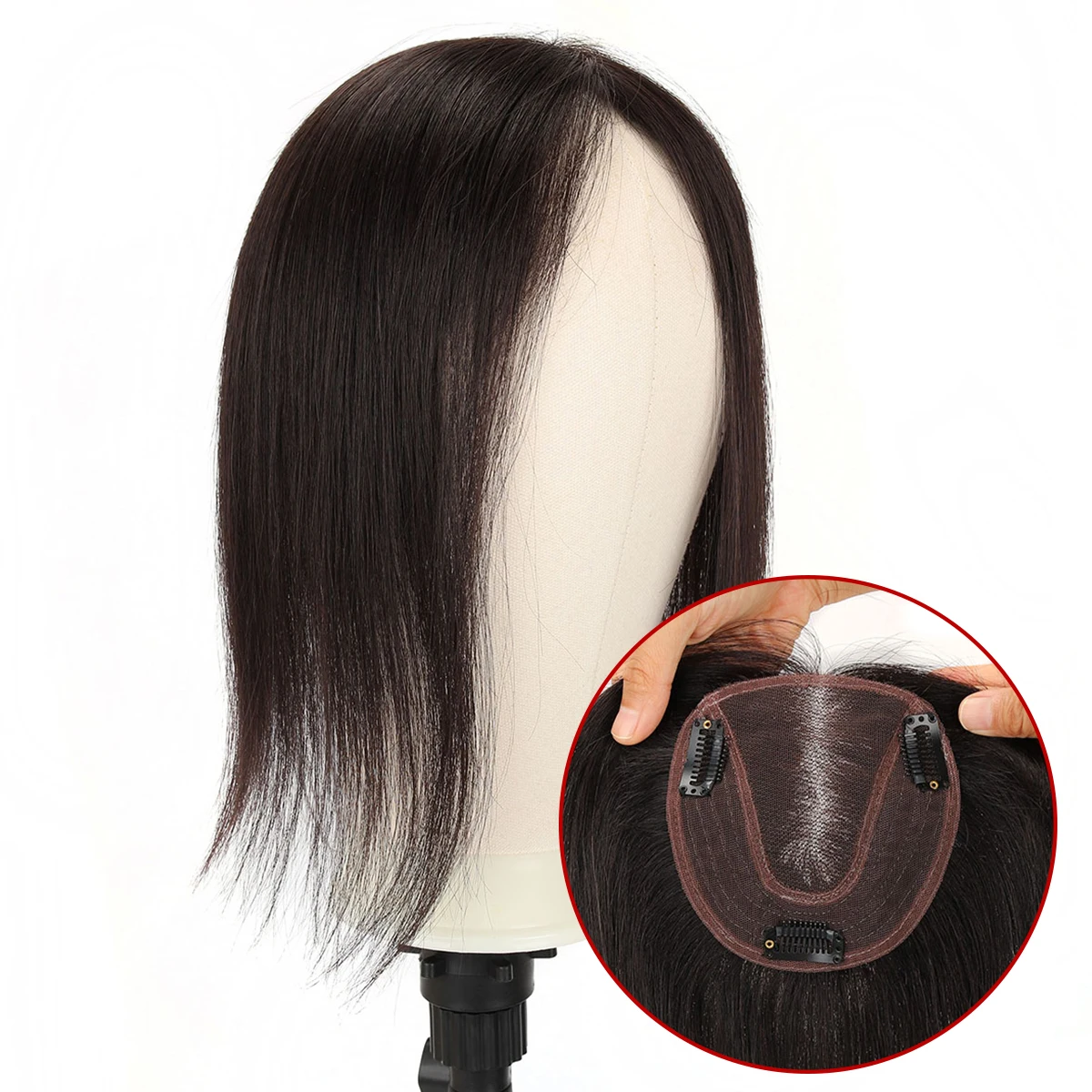 

TUW07 Remy Human Hair Piece for Women Lace Topper Lightweight Natural Hair Toppers for Thinning Hair Human Hair Topper Hairpiece