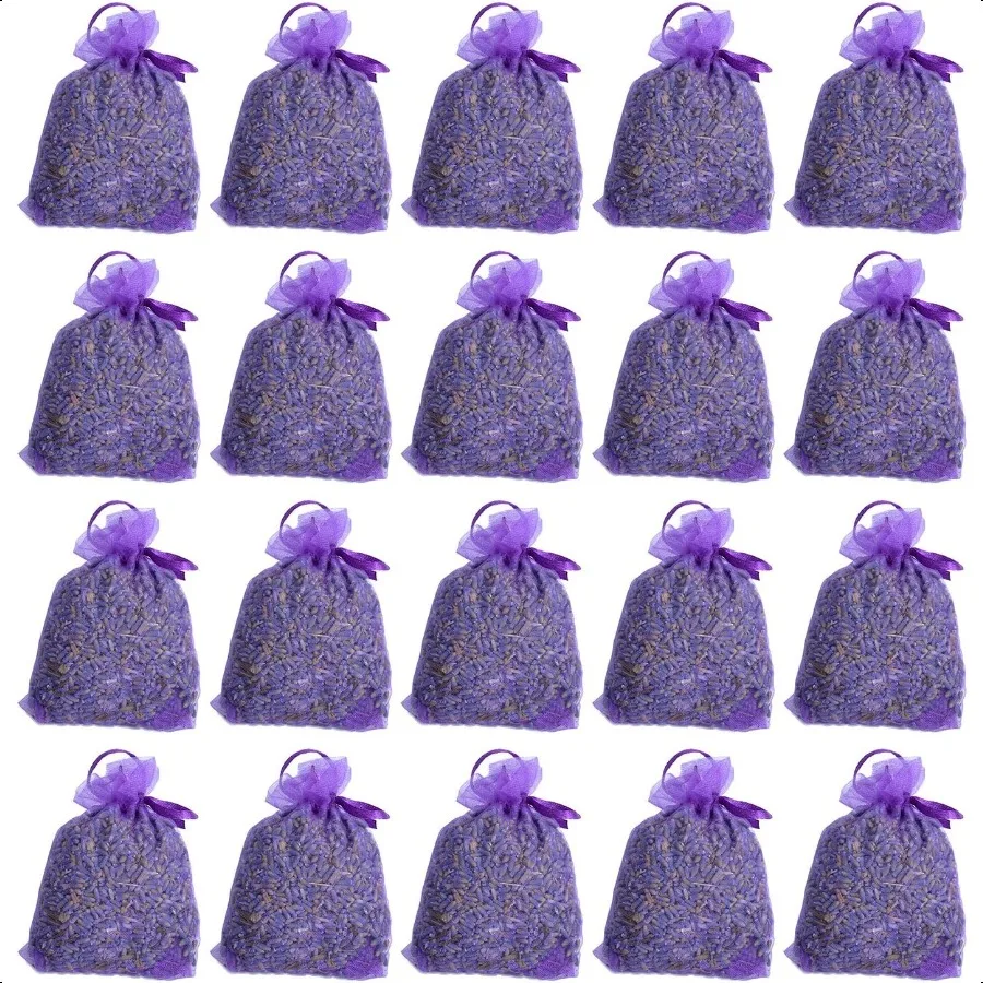 

10 Ounce Lavender Sachets for Closets 20 Pack Lavender Bud Organic Dried Flower Dried Lavender Buds Lavender Sachet for Drawers