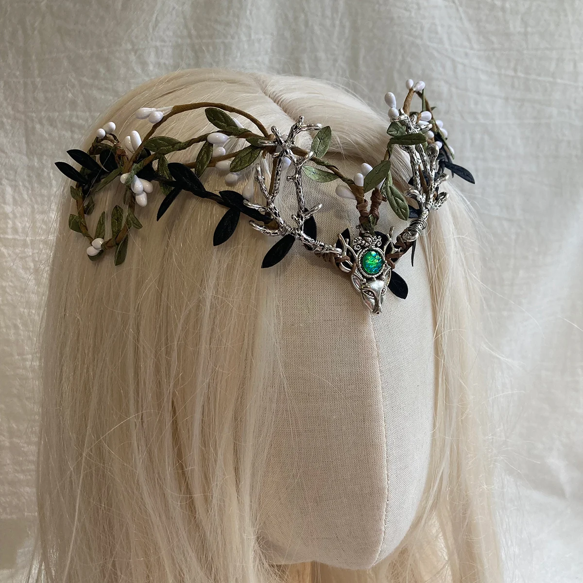 Woodland elf tiara with branches Elven wedding headpiece circlet Elvish tiara Fancy Head Dress for Renaissan Fantasy Festival