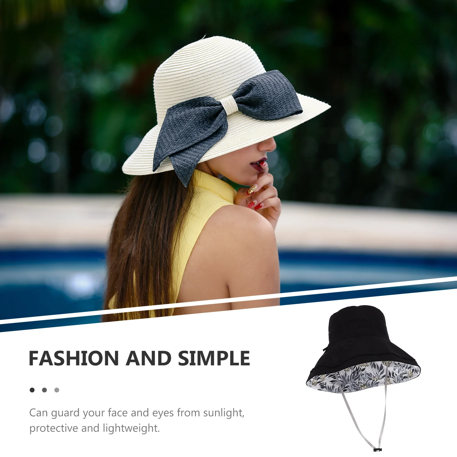 

Women Reversible Bucket Hat Uv Protection Summer Breathable Lightweight Stylish Design Beach Travel Hat Summer Caps