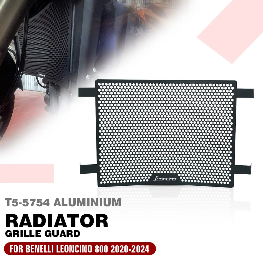 

Motorcycle Radiator Grille Guard Protector Cover T5-5754 Aluminium FOR Benelli Leoncino 800 2020-2021-2022-2023-2024 Accessories