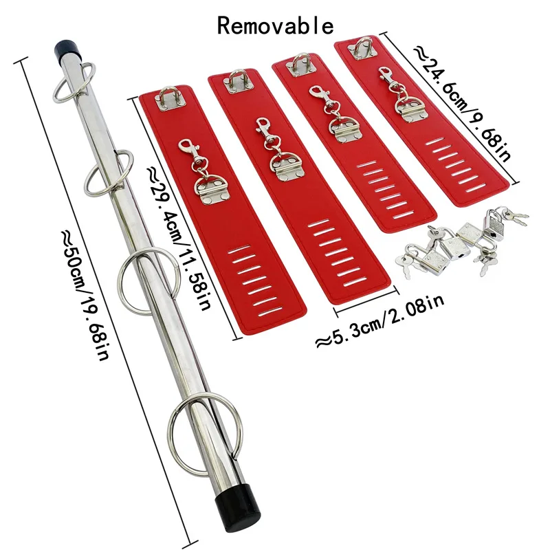 BDSM Hand Restraint Sex Spreader Bar Open Leg Handcuffs Sex Toy Set SM Bar Spreader Sextoy Kits Couple Erotic Games Tool - Image 3