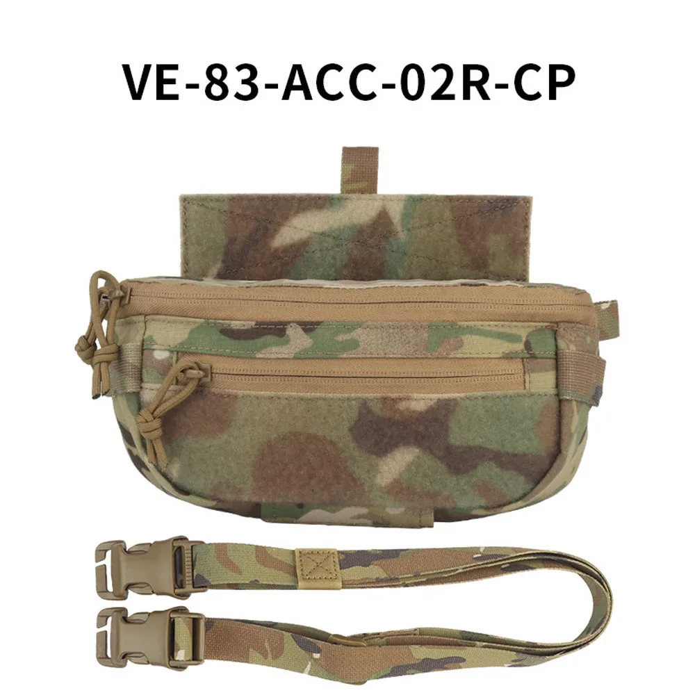 Imagem -02 - Bolsa de Acessórios para Colete Tático Pacote de Expansão Camo de Dupla Finalidade Bolsa Abdominal Inferior Multifuncional Bolsa de Ombro Único