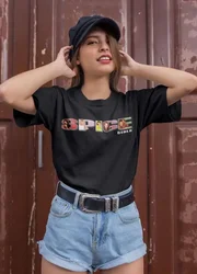 女性のためのヴィンテージスパイスパターンのコットンTシャツ,だぶだぶの服,夏のグラフィックツアー,新しいコレクション,大きいサイズ,2022