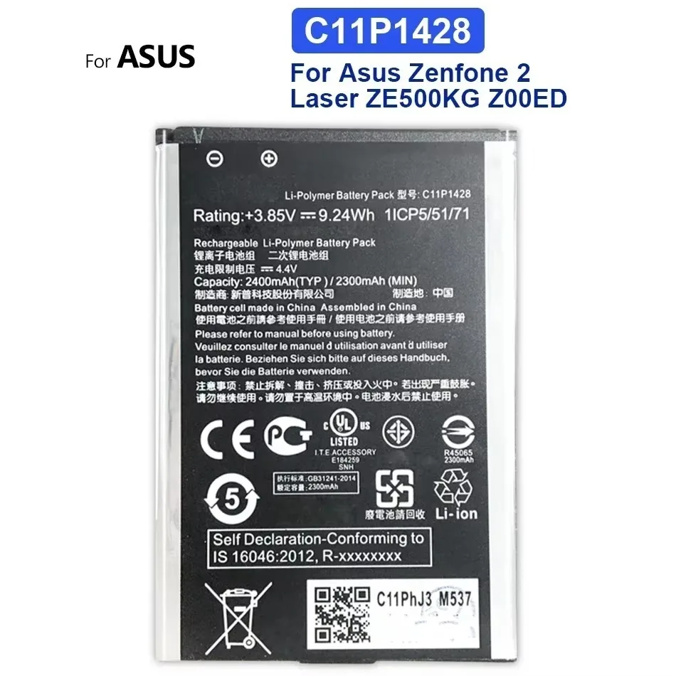 Replacement Phone C11P1428 2400Mah For Asus Zenfone 2 ZE500KL ZE500KG Z00ED Zenfone2 Laser 5\