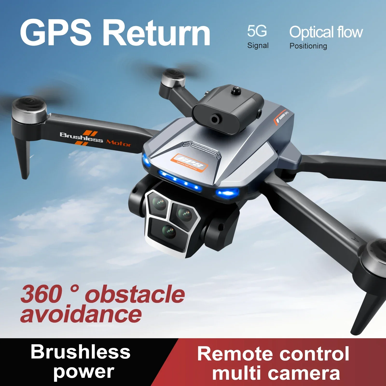 GPS S158 Mini Drone Profesional 8K FPV Dron 4K Camera RC Quadcopter Aerial Aircraft Optical Flow Helicopter Obstacle Avoidance