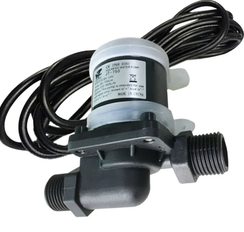 

JT-750D Micro Submersible Water Pump DC 12V 24V Low Noise Solar Brushless Pump Max 7M 900L/H