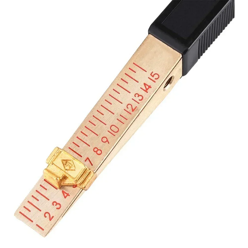 

Precision Wedge Feele Copper Plated Vernier Wedge Feeler Door Gap Measuring Tool 1-15mm 0.5mm House Inspection Measuring Tools