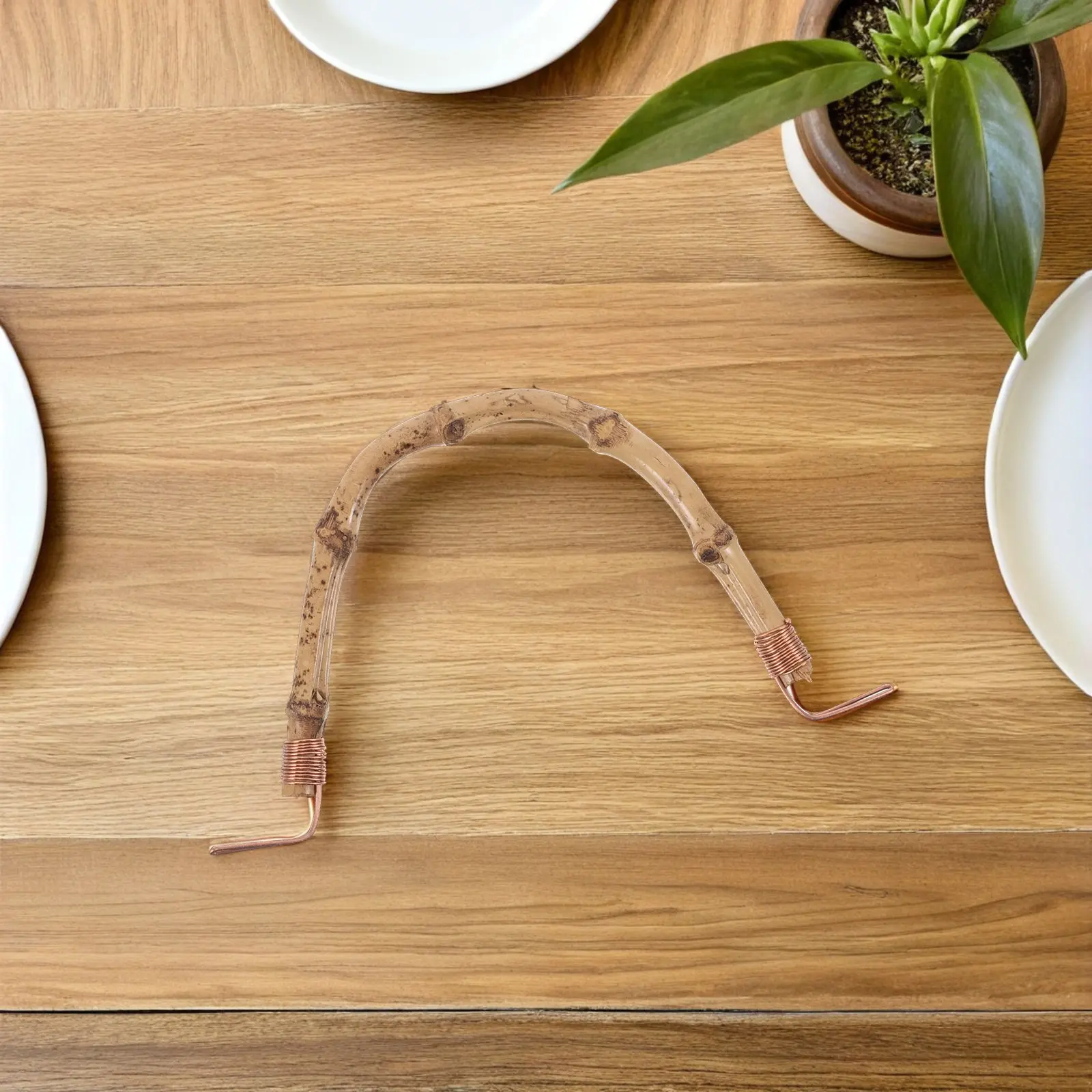 Bamboo Teapot Handle Replacement Rustic Elegant U Shape Design for Chinese Japanese Kettle Teapot Accessories Tea Brewing Daily