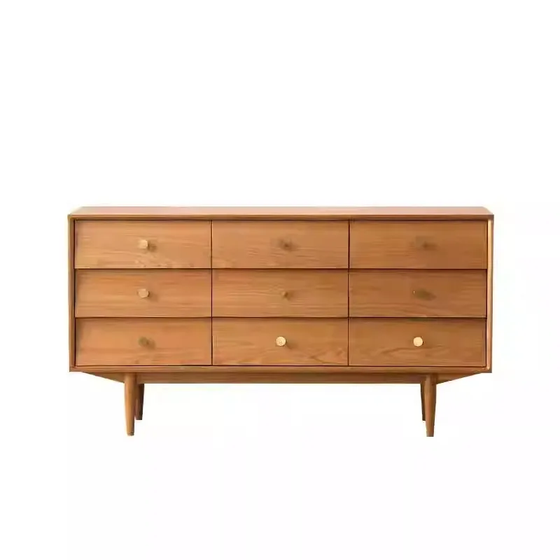 

Japanese Storage Cabinet White Oak Black Walnut Drawer Cabinet Bedroom Locker