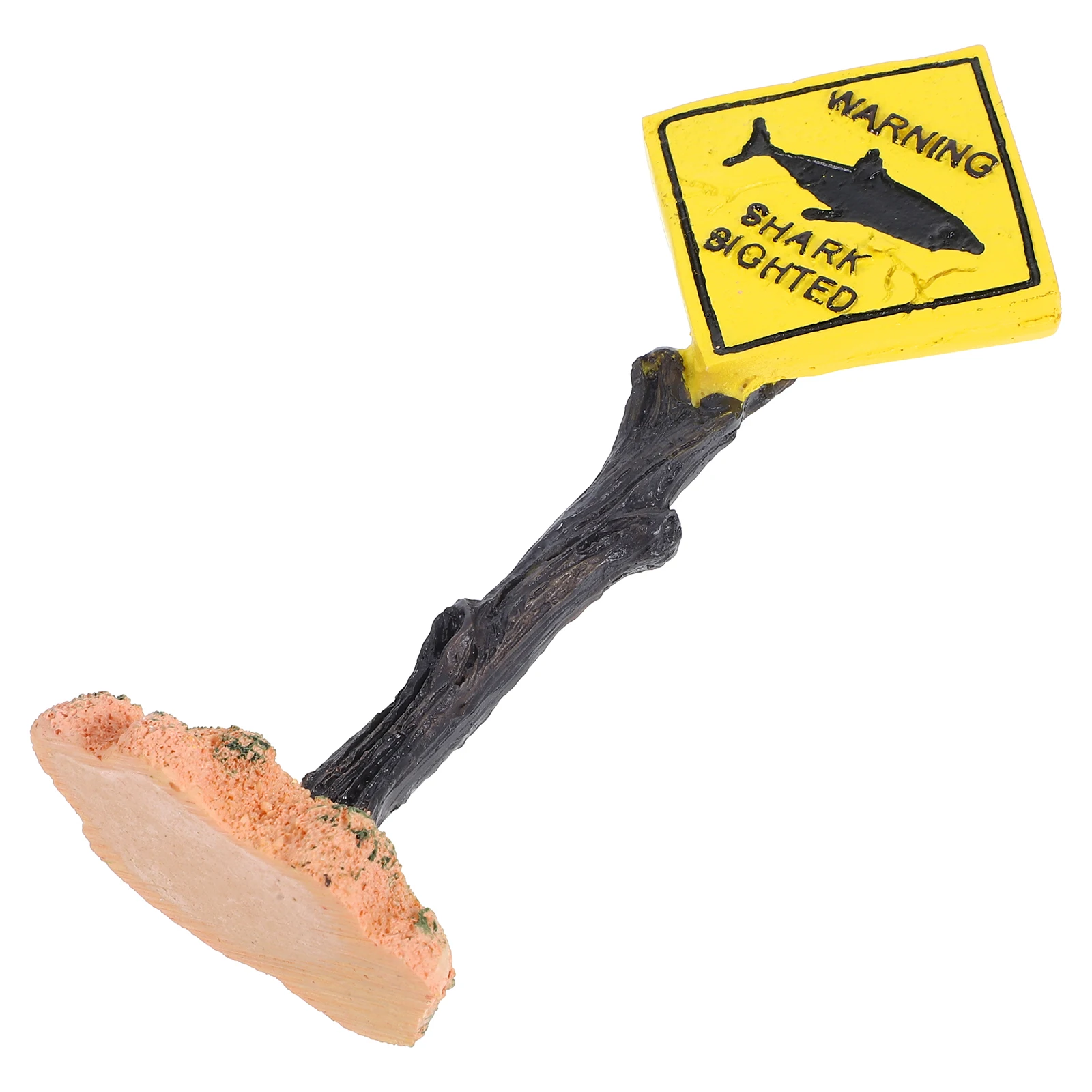 

Fish Tank Warning Sign Ornament Realistic Resin Build Adds Unique Touch to Aquariums Widely Used in Home Or Office Tank Decor