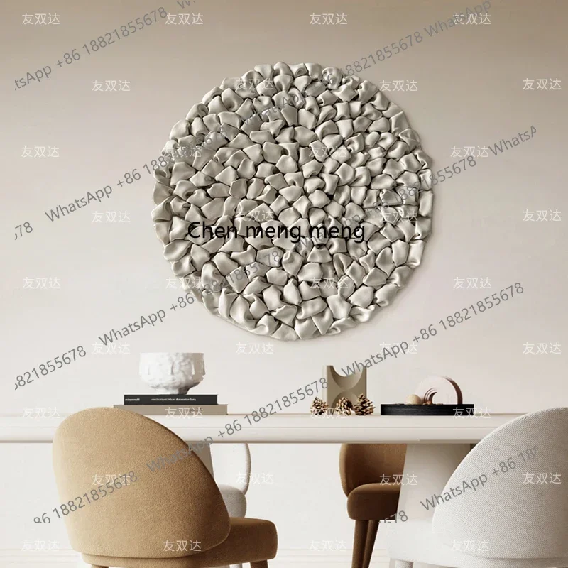 A74Three-dimensional fabric art living room background wall hanging painting handmade abstract entrance texture painting