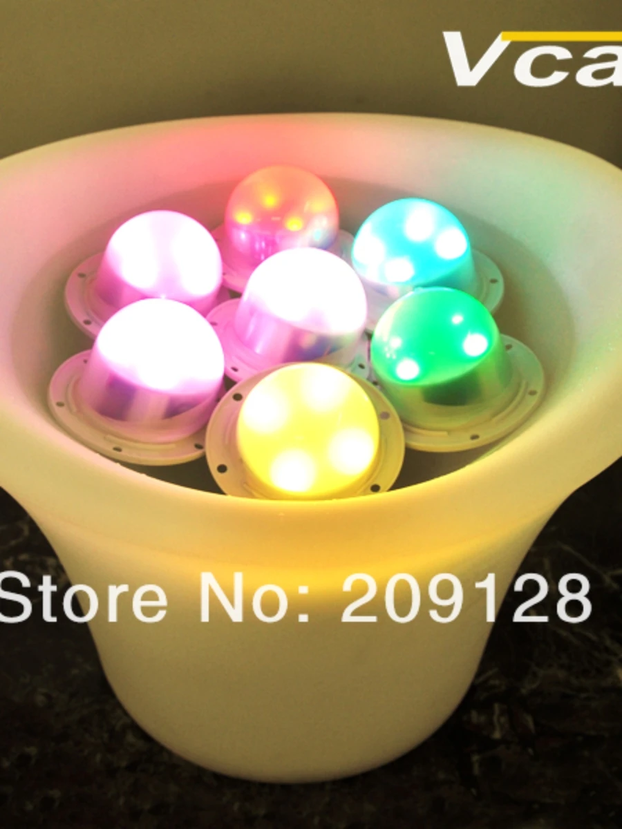 

Colors Changing waterproof battery powered led lighting induction base remote control