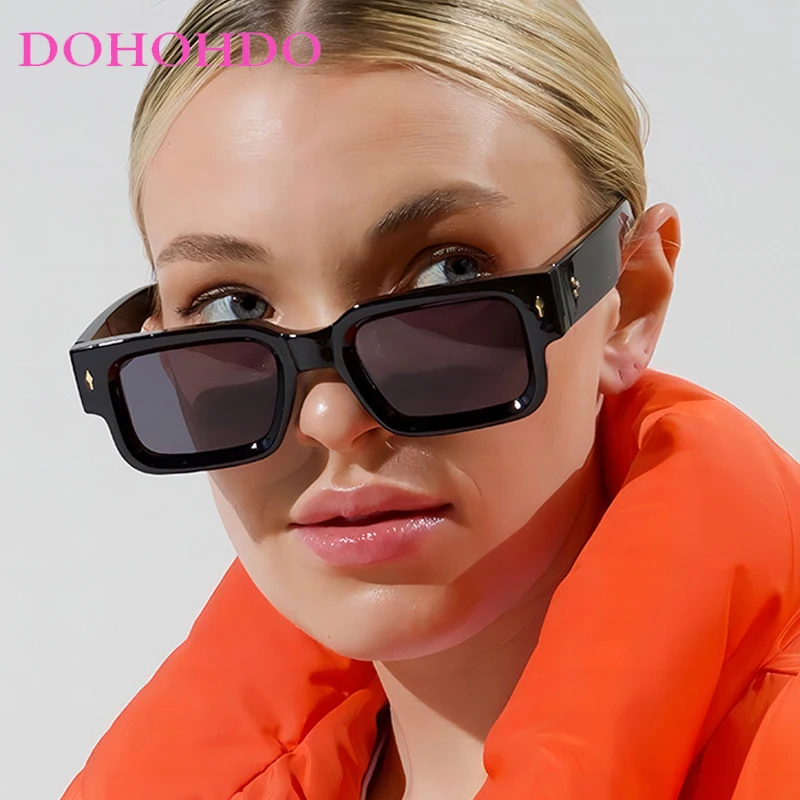 

DOHOHDO New Square Sunglasses Men Women Fashion Brand Designer Sunglasses Male Female Retro Shades Rectangle Oculos De Sol UV400