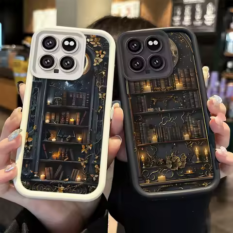 Moonlight Bookshelf Case For Xiaomi Poco X7 X6 X5 X3 F6 F5 NFC F3 M6 Pro 4G Mi 13 12 11 Lite 5G 14 13T 12T 11T 14T Pro Cover