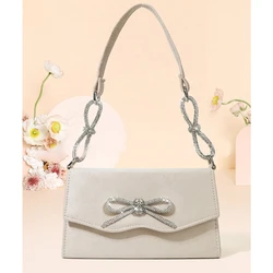 Borsa da donna con fiocco in stile francese Borsa sofisticata con fiocco Borsa alla da donna Aggiungi fascino alla tua