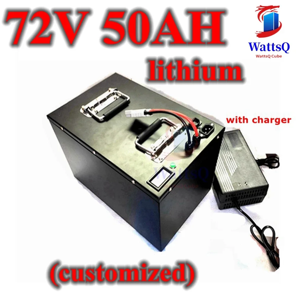 

Large capacity 72v 50Ah li-ion no 72v 60ah lithium for 4500w solar energy RV EV power supply motorhome + 8A charger