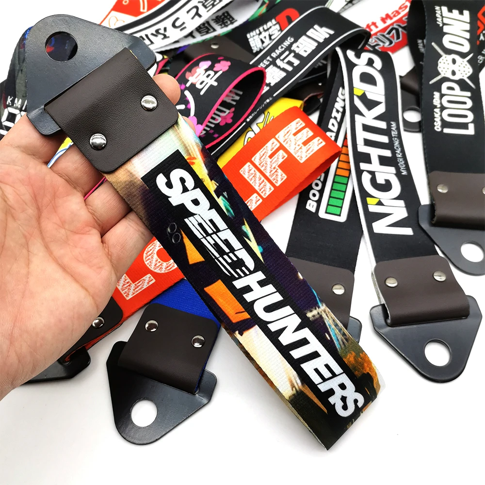 JDM سباق نمط سيارة دراجة نارية قلادة سحب حزام حزام حبل للسحب الشريط مقطورة حبل الوفير سحب حزام الأولي D الملحقات #3