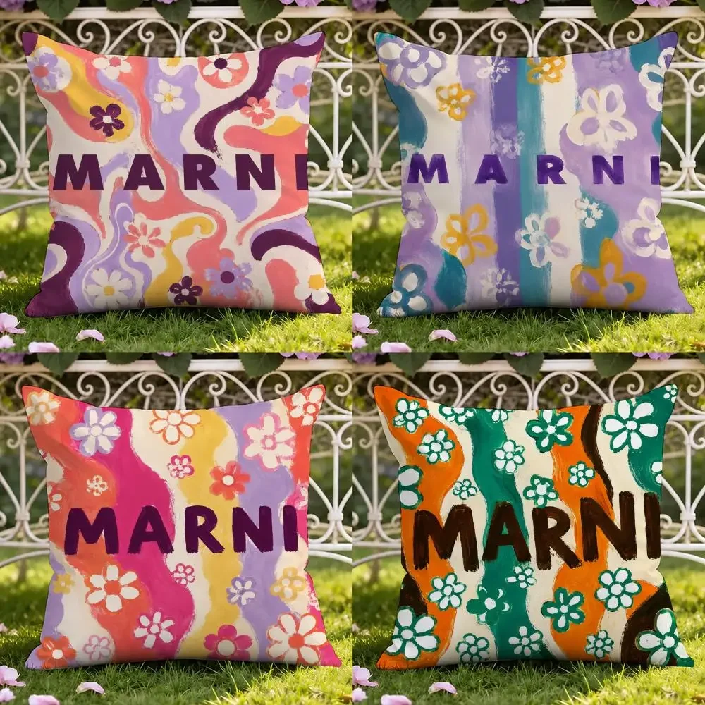 Beautiful Nice Natural MarniS Cushion Cover Short Plush Double-sided Print Square Throw Pillow Covers Sofa Home Cushion Decor
