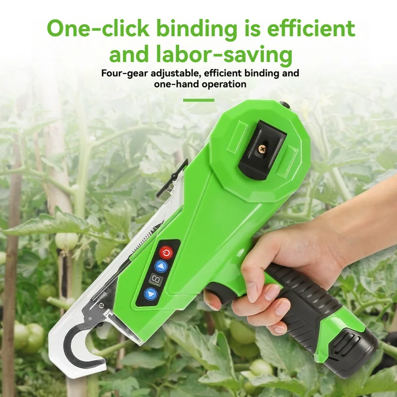 

Electric Cordless Branch Binding Machine 12.8V Automatic Grape Vine Knotter Garden Vegetable Plants Stem Tying Tool
